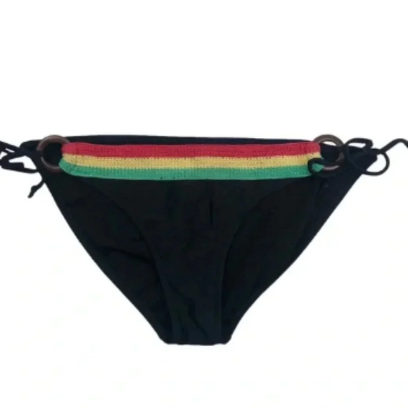 Black Bikini Bottom Jamaican Crochet Colors - Picture 1 of 3